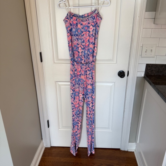 Lilly Pulitzer Tia Iris Blue Werk it Jumpsuit 33970 - Picture 8 of 13